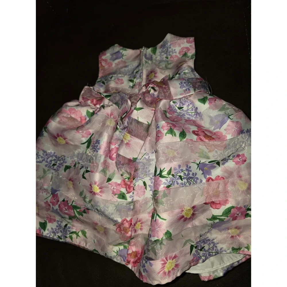 Purple rose spring floral Easter dress size 18‎ months